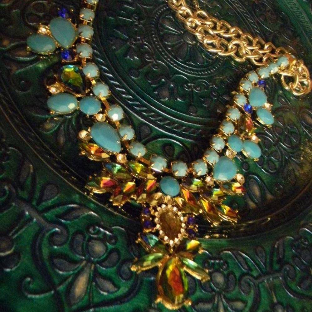 Multi Colored Bib Necklace